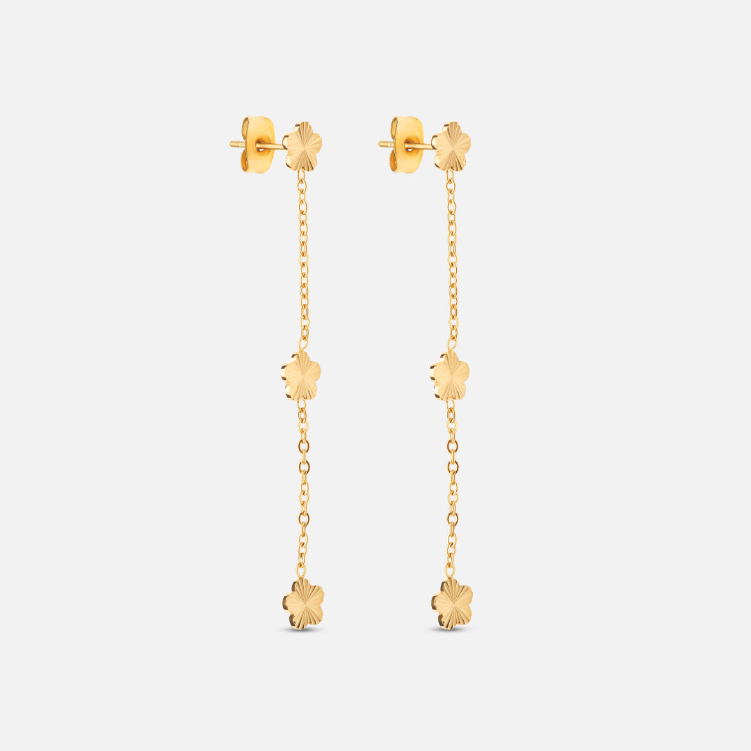 Scattered Flower oorbellen 18K goldplated - Josephine Nord