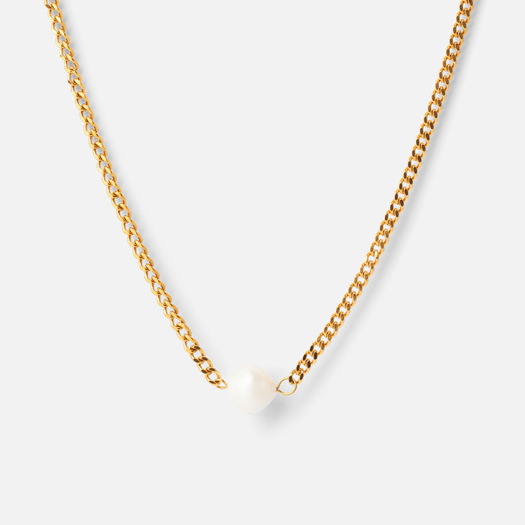 Gourmet Facet parelketting 18K goldplated 3 mm - Josephine Nord
