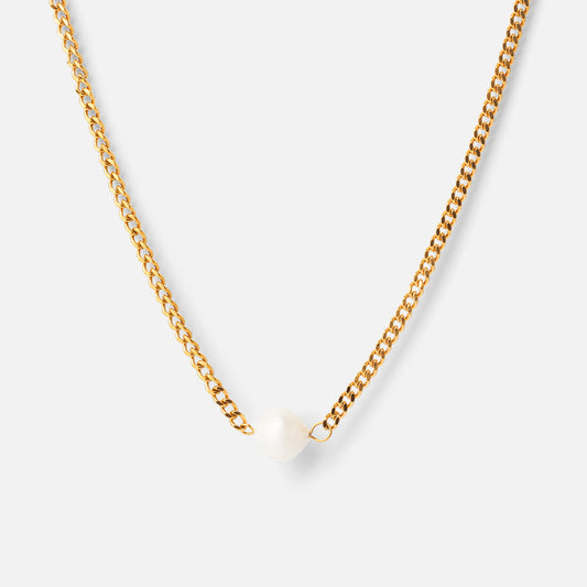 Gourmet Facet parelketting 18K goldplated 3 mm - Josephine Nord