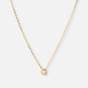 Single Zirkonia Ketting 18K Goldplated
