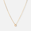 Single zirkonia ketting 18K goldplated - Josephine Nord