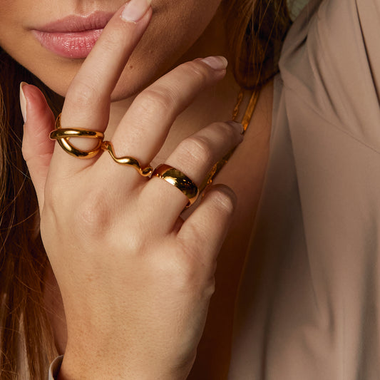 Delicate ring 18K goldplated 6 mm - Josephine Nord