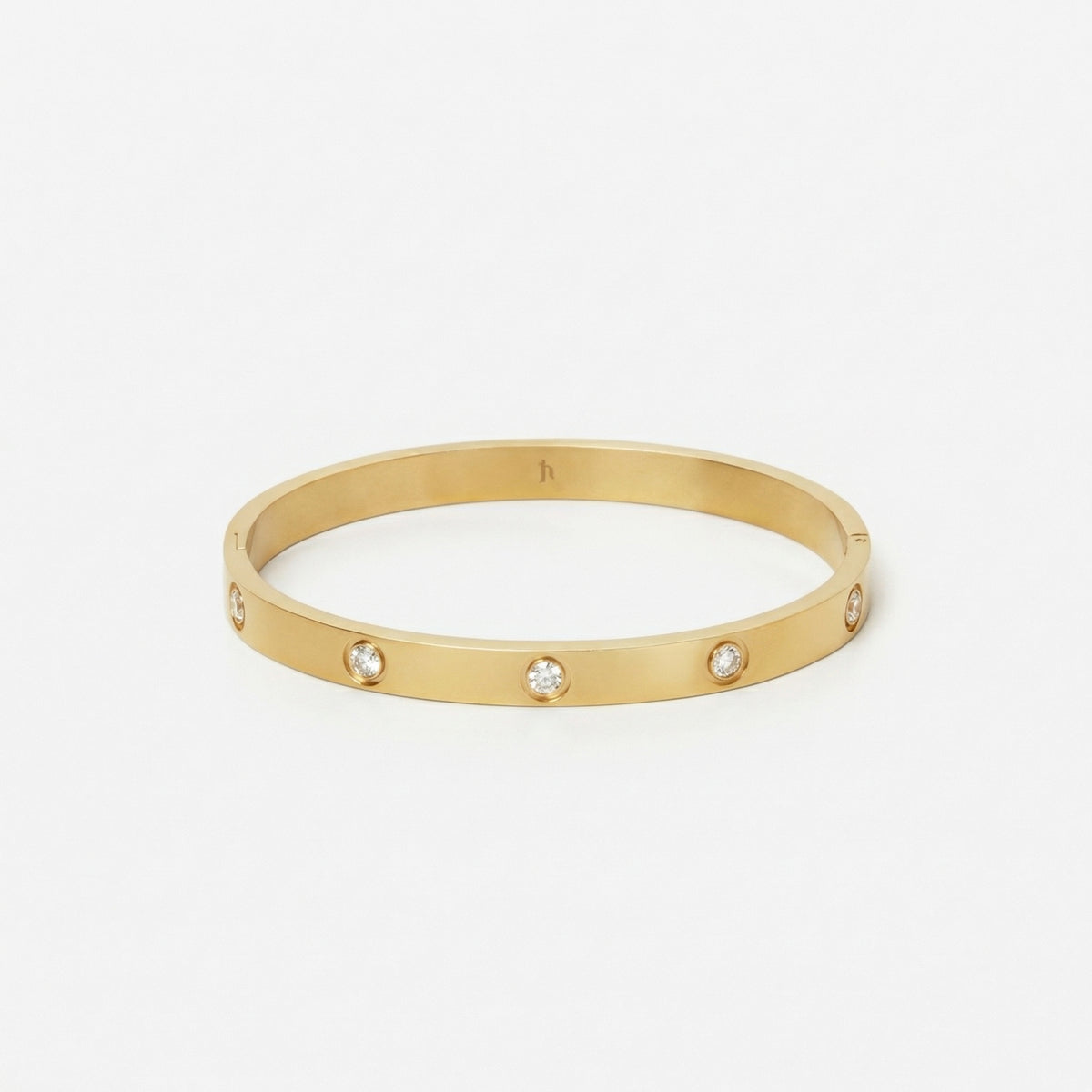 Crystal Bangle 18K Goldplated 6 mm