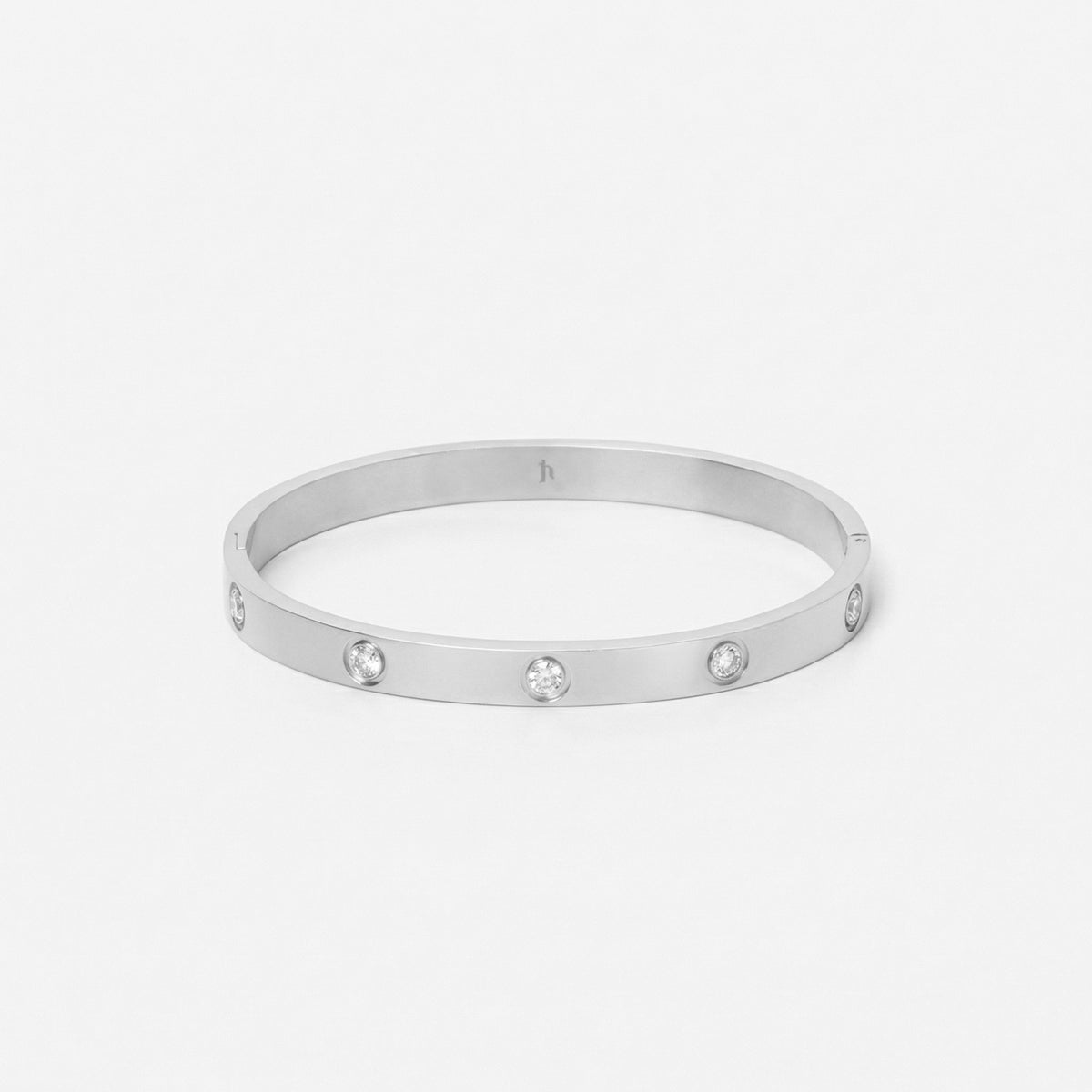 Crystal Bangle Zilverkleurig 6 mm