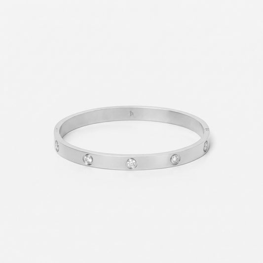Crystal Bangle Zilverkleurig 6 mm