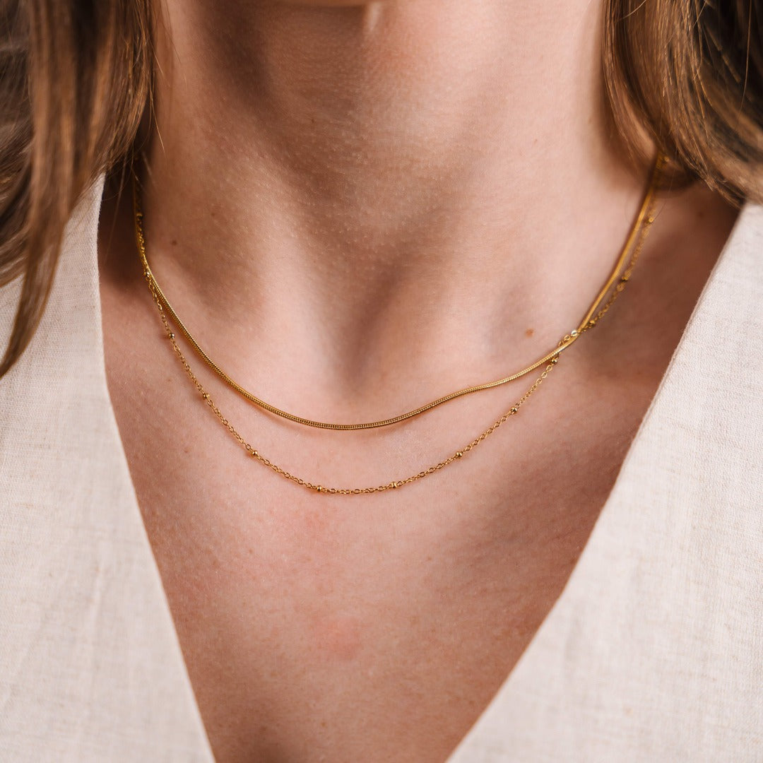 Snake Rope ketting 18K goldplated - Josephine Nord