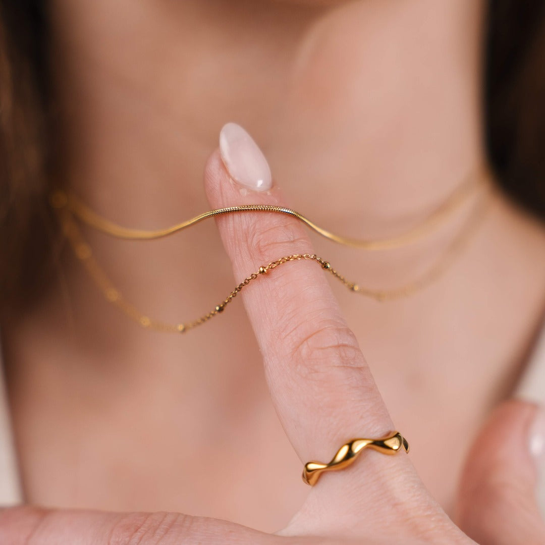 Snake Rope ketting 18K goldplated - Josephine Nord