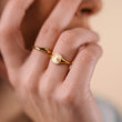 Sun Signet ronde ring 18K goldplated - Josephine Nord