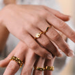 Sun Signet ronde ring 18K goldplated - Josephine Nord