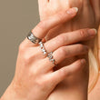 Wide Hammered Band ring zilverkleurig - Josephine Nord