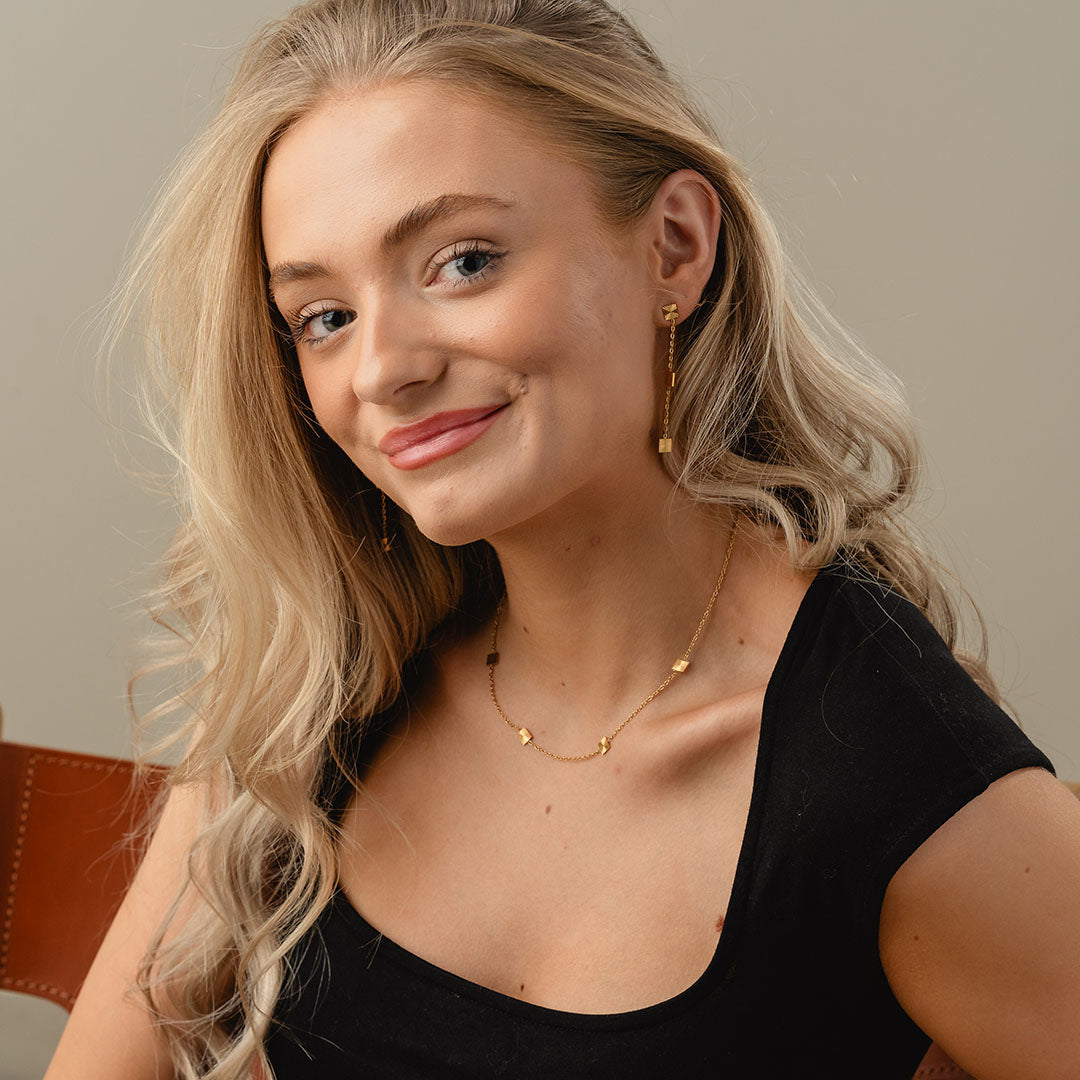 Scattered Sun ketting 18K goldplated - Josephine Nord