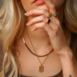 Meteor Square ketting 18K goldplated - Josephine Nord