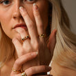 Sun Signet ovale ring 18K goldplated - Josephine Nord