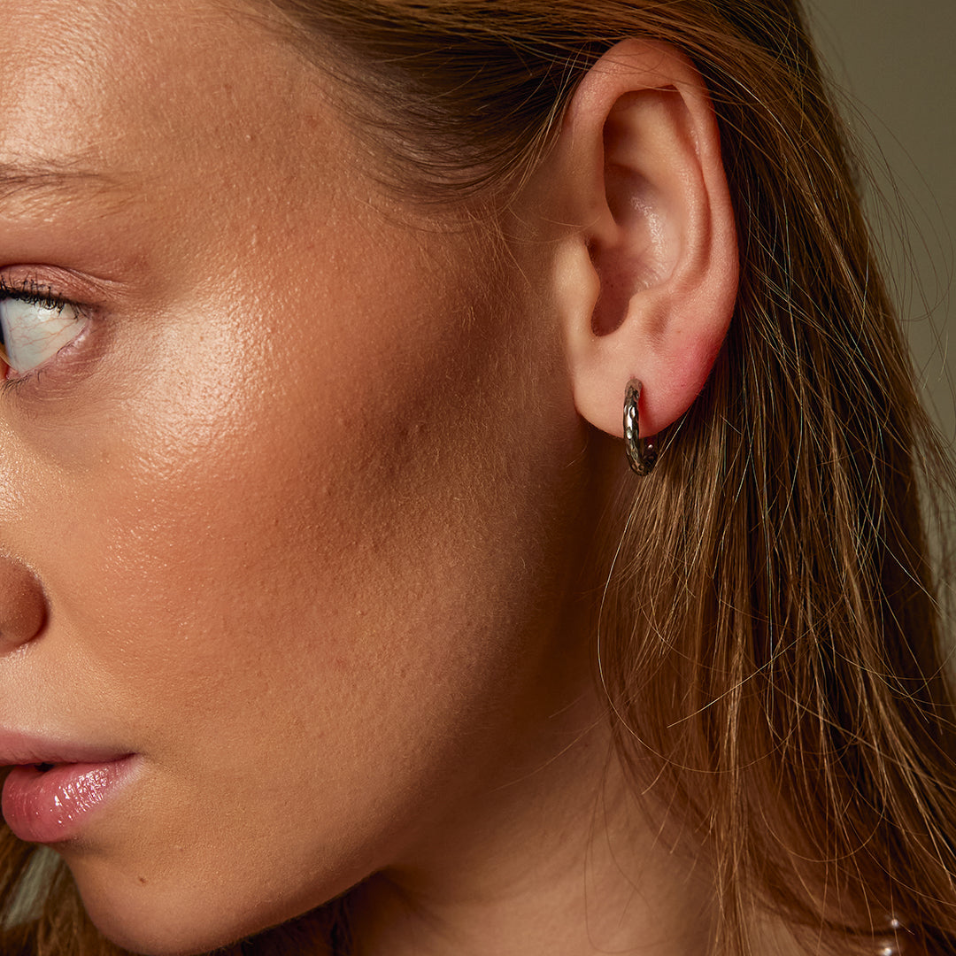 Meteor Hoops oorbellen zilverkleurig - Josephine Nord