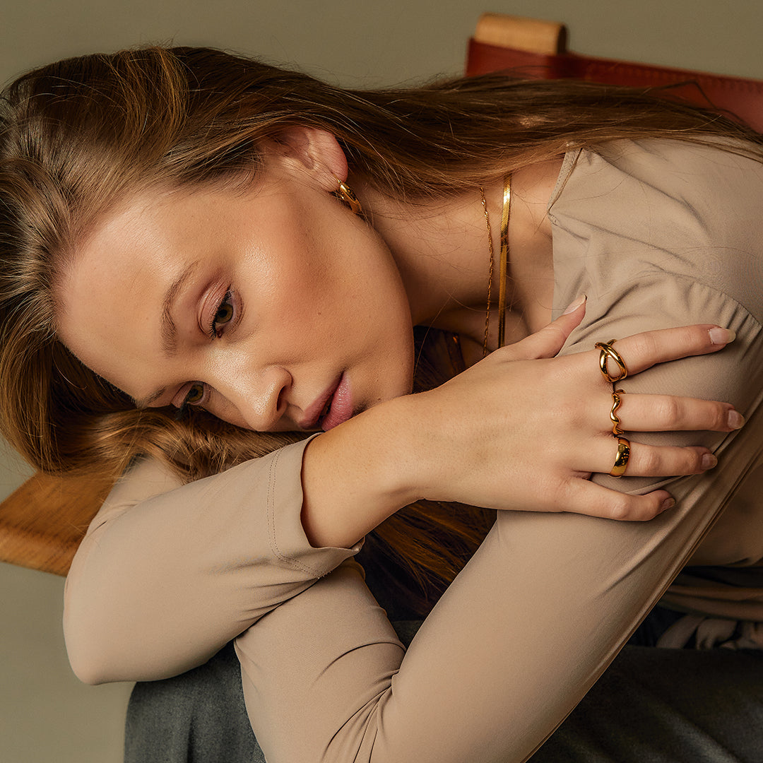 Delicate ring 18K goldplated 6 mm - Josephine Nord