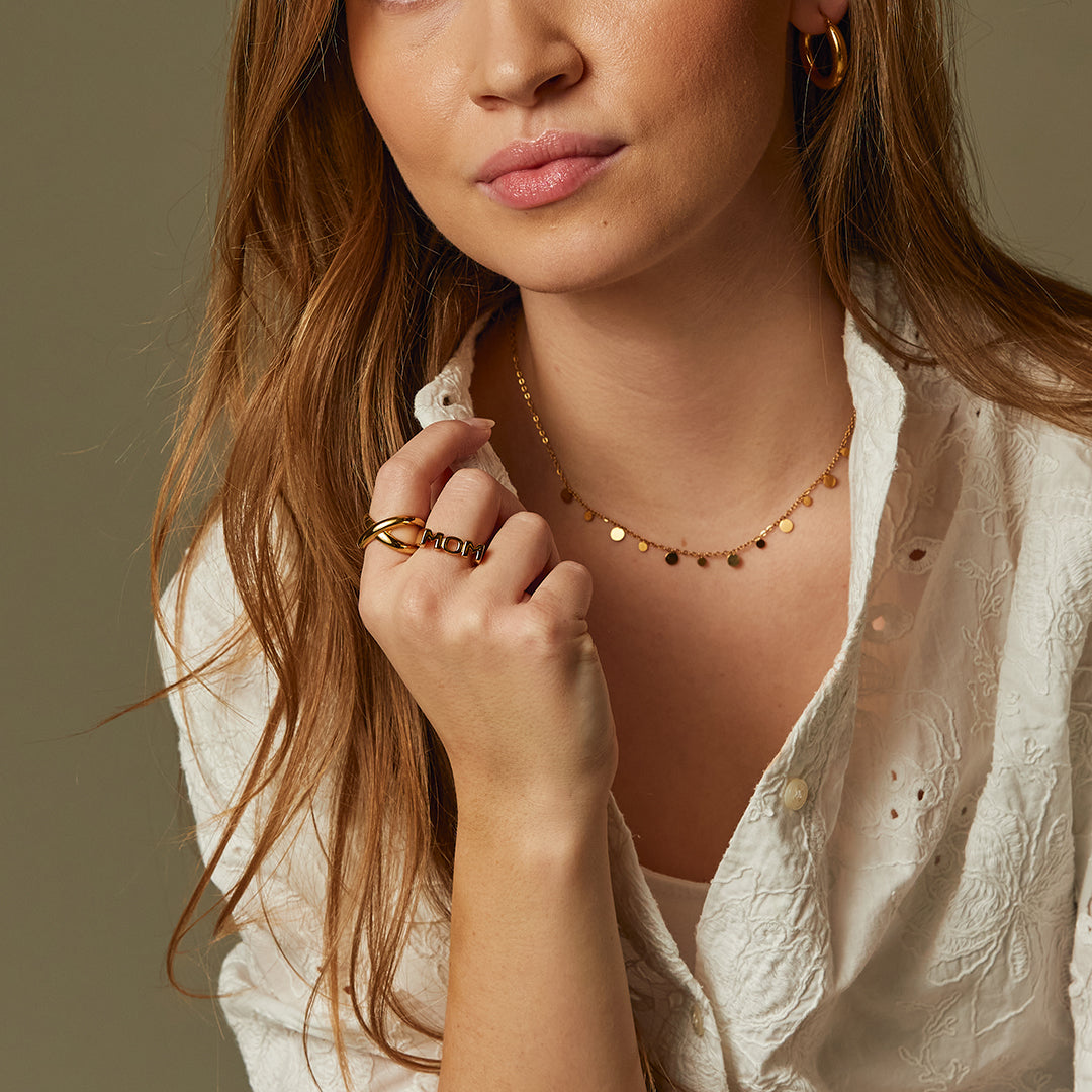 Drops ketting 18K goldplated - Josephine Nord