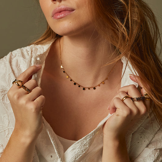 Drops ketting 18K goldplated - Josephine Nord