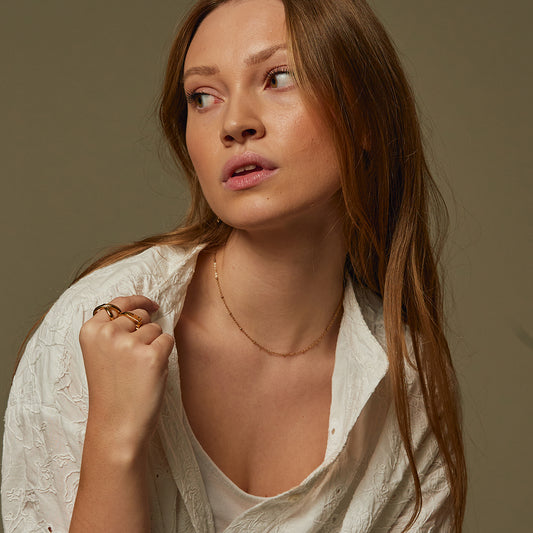 Dots ketting 18K goldplated - Josephine Nord