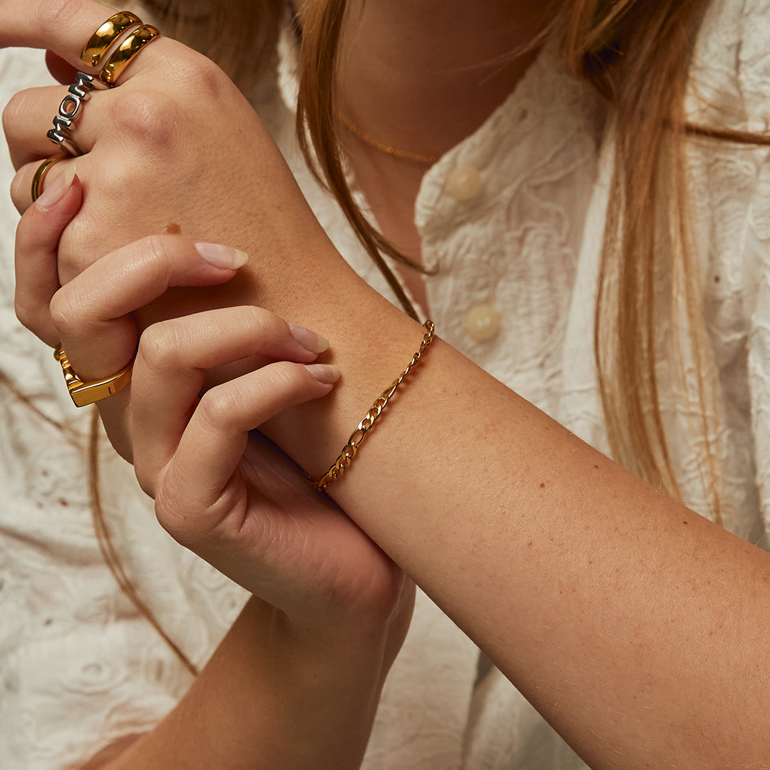 Figaro armband 18K goldplated - Josephine Nord