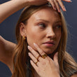 Wide Hammered Band ring 18K goldplated - Josephine Nord