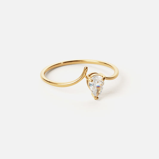 Ice Drop Zirkonia Ring 18K Goldplated