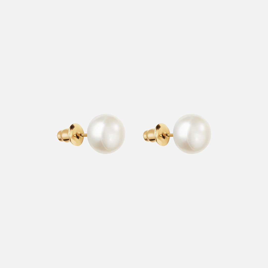 Classic Parelstuds Oorbellen 18K Goldplated