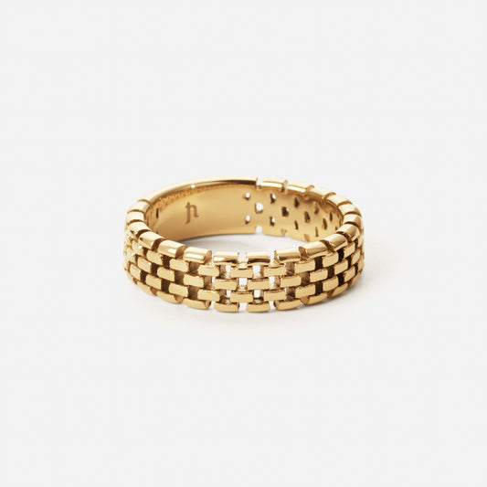 Mesh Ring 18K Goldplated