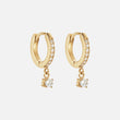 Zirkonia Pearl Drops Oorbellen 18K Goldplated