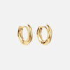 Wavy Hoops 18K Goldplated 14 mm