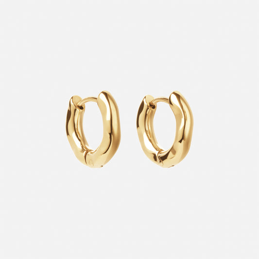Wavy Hoops 18K Goldplated 14 mm