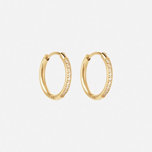 Zirkonia Hoops Oorbellen 18K Goldplated 16 mm