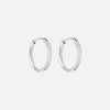 Zirkonia Hoops Oorbellen Zilverkleurig 16 mm