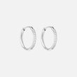 Zirkonia Hoops Oorbellen Zilverkleurig 16 mm