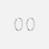 Zirkonia Hoops Oorbellen Zilverkleurig 14 mm