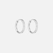 Zirkonia Hoops Oorbellen Zilverkleurig 14 mm