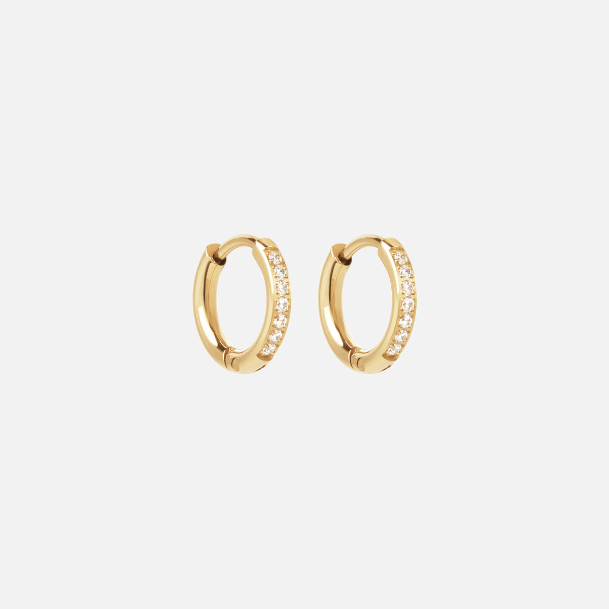 Zirkonia Hoops Oorbellen 18K Goldplated 12 mm