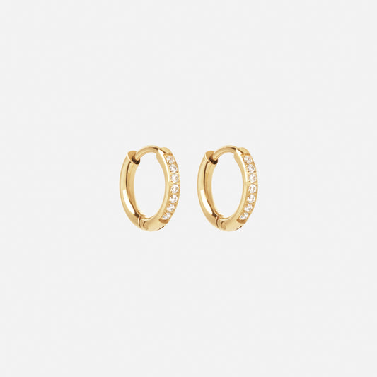 Zirkonia Hoops Oorbellen 18K Goldplated 12 mm