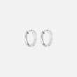 Zirkonia Hoops Oorbellen Zilverkleurig 12 mm