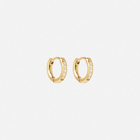 Zirkonia Hoops Oorbellen 18K Goldplated 10 mm