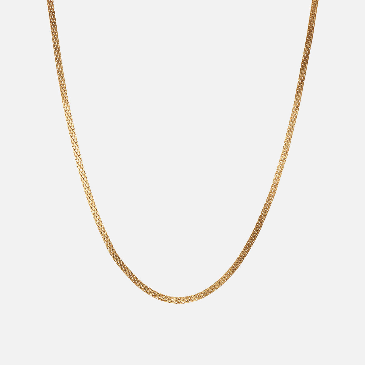 Mesh Ketting 18K Goldplated 3 mm