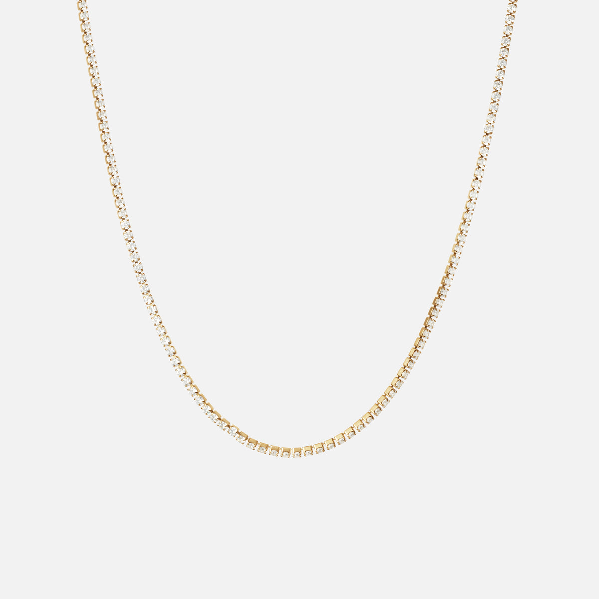 Tennis Zirkonia Ketting 18K Goldplated