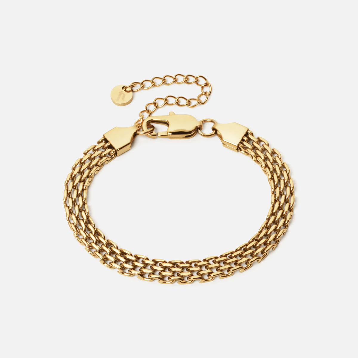 Mesh Armband 18K Goldplated 6 mm