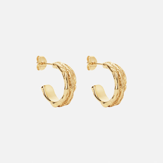 Lava Oorbellen 18K Goldplated