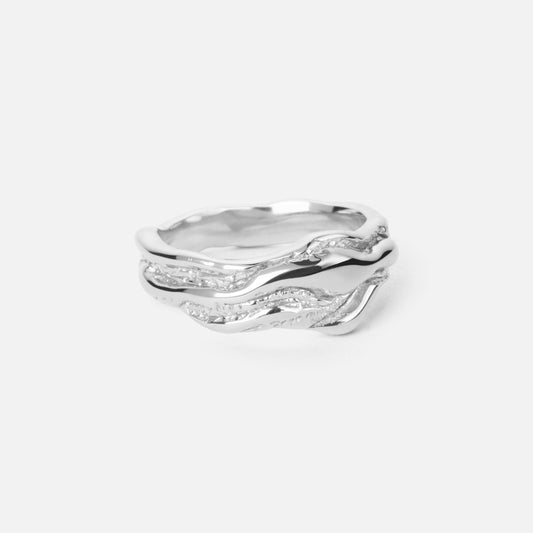 Lava Ring Zilverkleurig