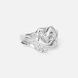 Lava Texture Ring Zilverkleurig