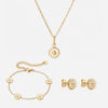 Margriet Ketting + Oorbellen + Armband 18K Goldplated 8 mm