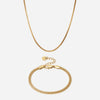 Mesh Ketting + Armband 18K Goldplated 3 mm