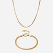 Mesh Ketting + Armband 18K Goldplated 3 mm