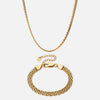Mesh Ketting + Armband 18K Goldplated 6 mm