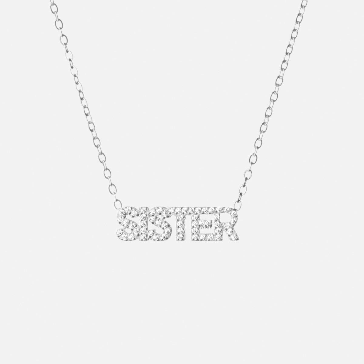 SISTER Zirkonia Ketting Zilverkleurig